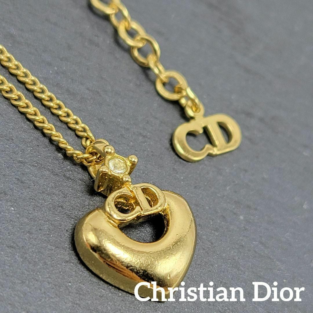 Christian Dior - 【美品】Christian Dior ネックレス CD ハート