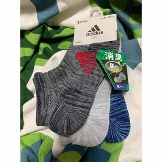 アディダス(adidas)の⭐︎新品⭐︎adidas 靴下ソックス21〜23 3足　アディダス(靴下/タイツ)