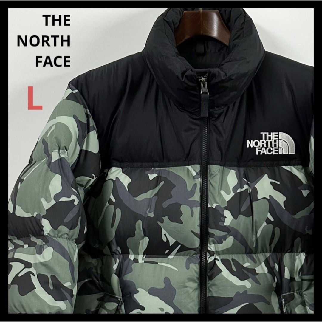 THE NORTH FACE ノースフェイス ヌプシ ダウンジャケット 青迷彩-