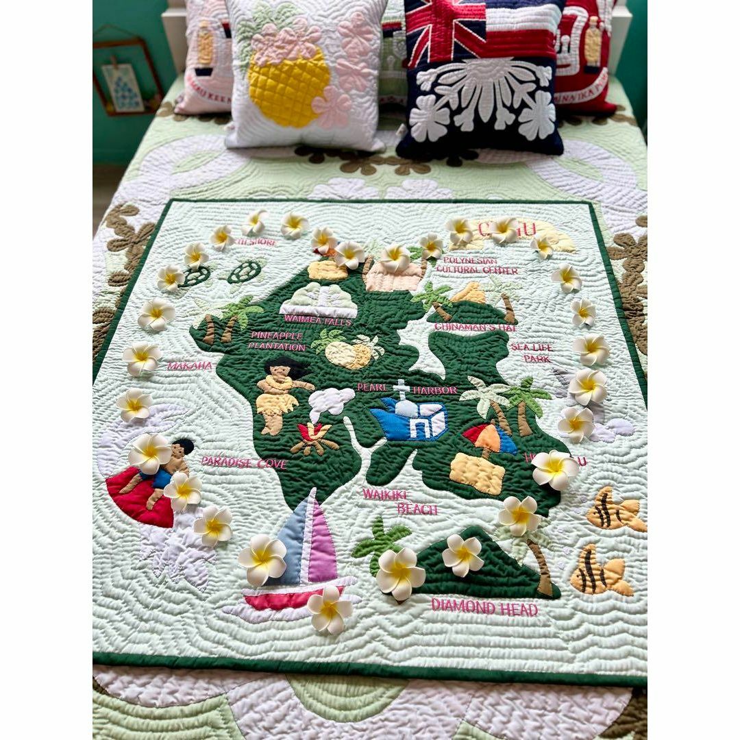 [セール・新商品]105×105♡ハワイアンマップ♡ハワイアンキルト♡超レア