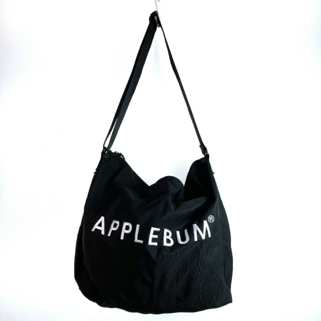 ★APPLEBUM アップルバム Logo Big Square Bag ロゴ刺繍 ショルダーバッグ ブラック
