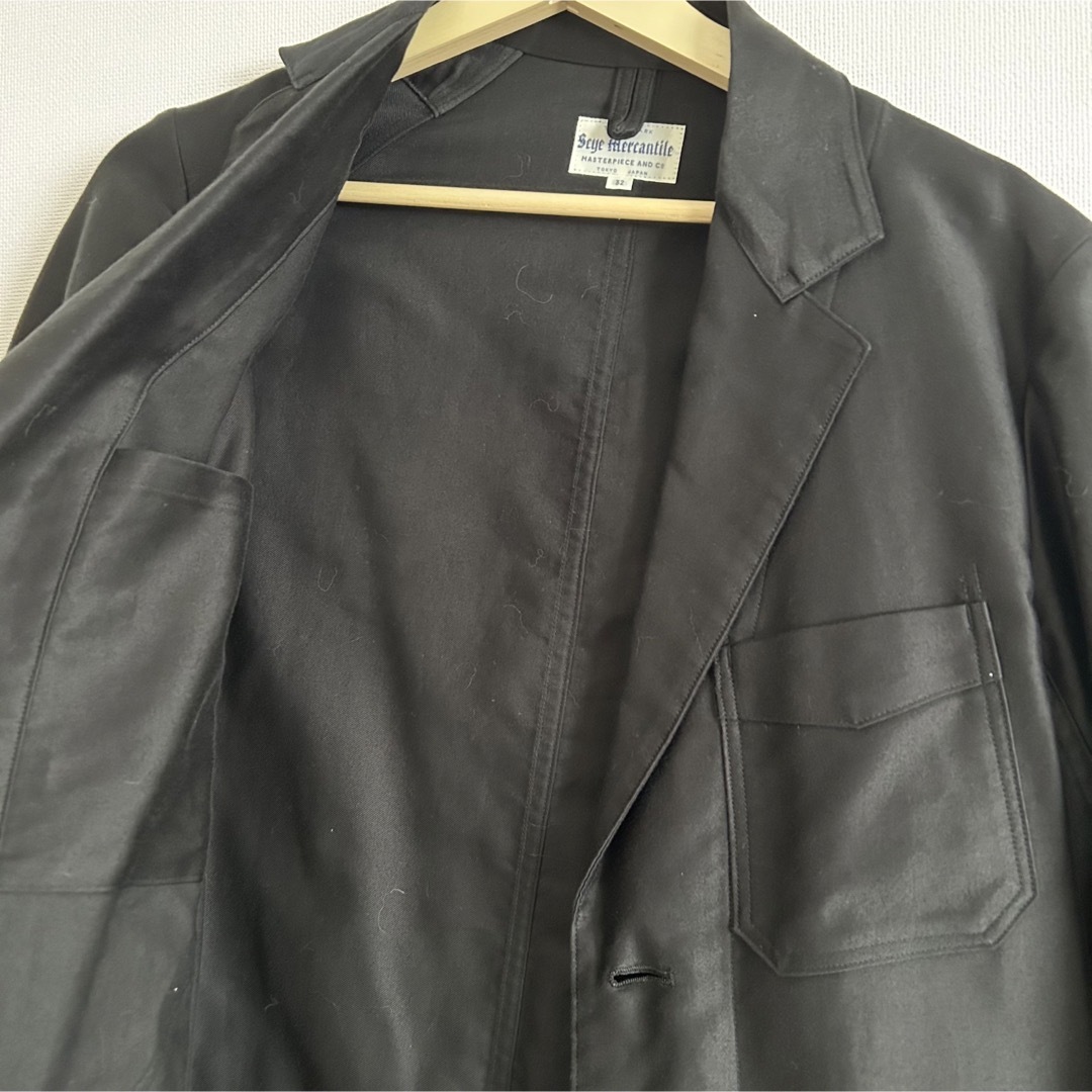 Scye(サイ)の60500円 Scyeサイ コート スーピマモールスキン ショップコート　黒 レディースのジャケット/アウター(トレンチコート)の商品写真