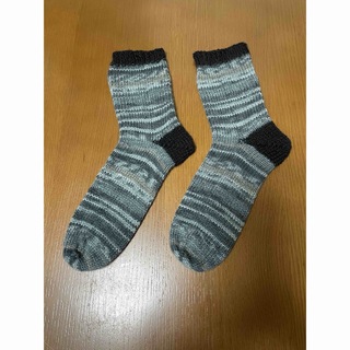 手編みの靴下 オパール毛糸使用 22.5cm前後(レッグウェア)
