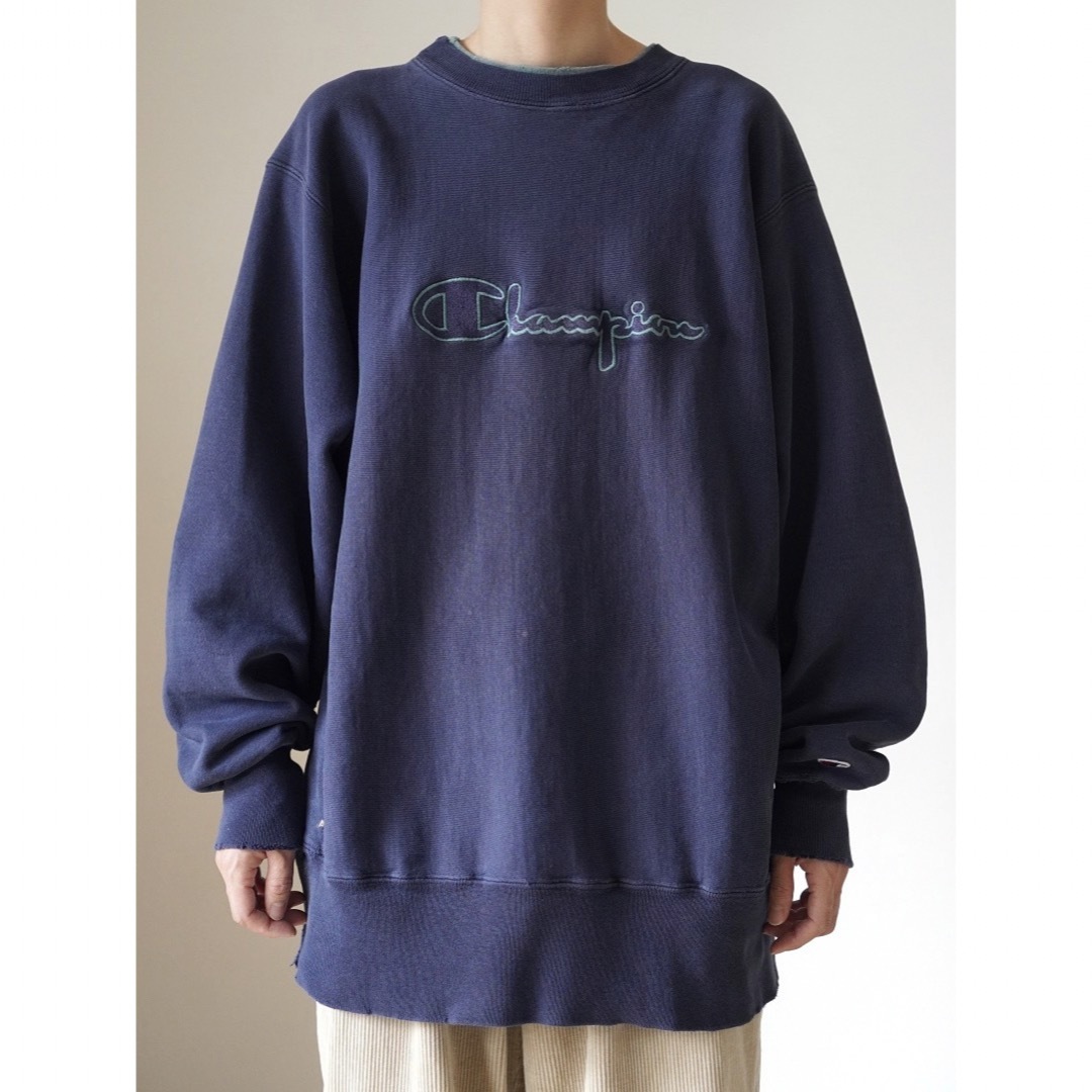 90s 古着 champion USA製 リバースウィーブ ボロスウェット