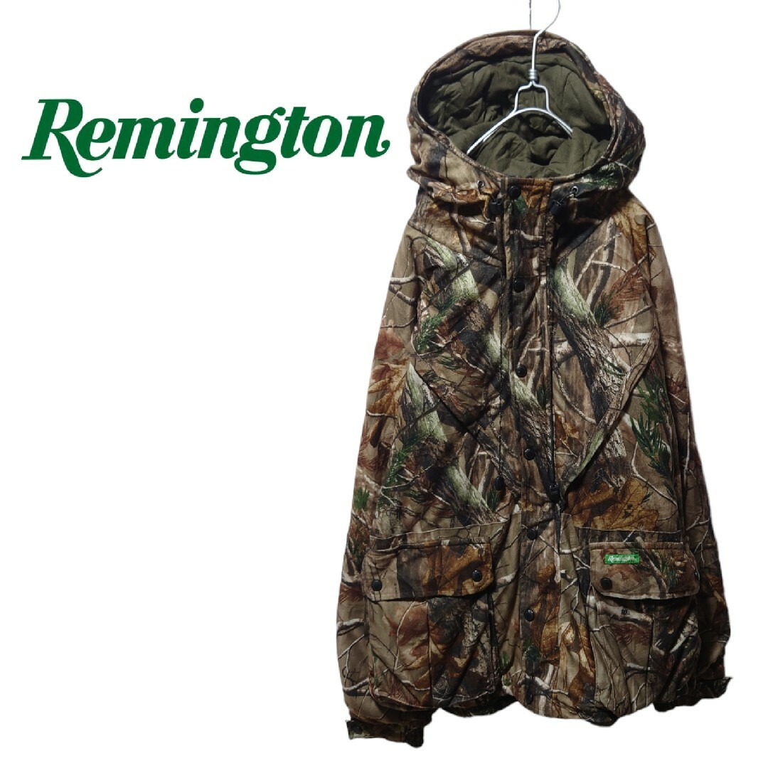 【Remington】リアルツリーカモ フード付き中綿入りブルゾン S-138