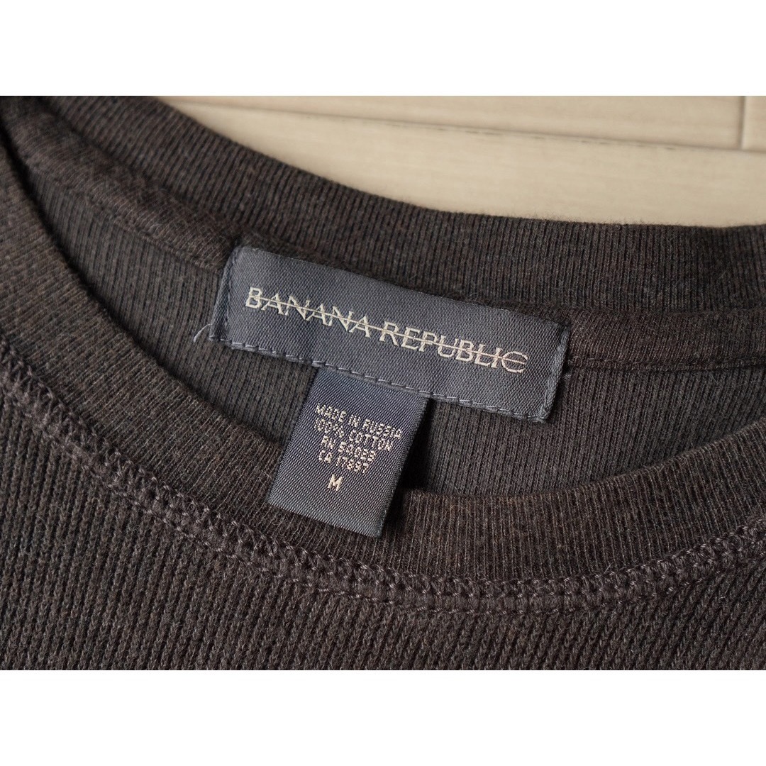 Banana Republic(バナナリパブリック)の90s 古着 BANANA REPUBLIC コットン リブニット ロンT メンズのトップス(Tシャツ/カットソー(七分/長袖))の商品写真