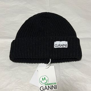 TOMORROWLAND - Ganni ガニー リブ ロゴパッチ ニット帽 ニット