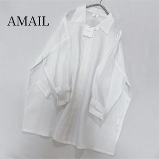 アマイル(AMAIL)の【新品タグ付】AMAIL STANDARD SHIRT 白　フリーサイズ(シャツ/ブラウス(半袖/袖なし))