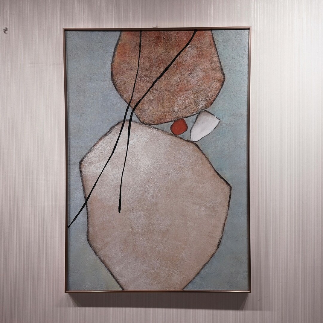 抽象画 油絵 大型 新品 アート 壁掛け ミッドセンチュリー | フリマアプリ ラクマ