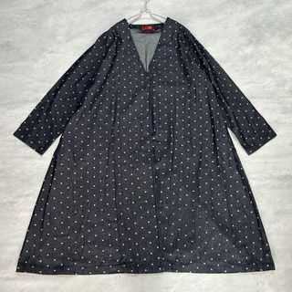 【新品未使用】ルクルカ　ドット柄　シャツワンピース　センソユニコ  M