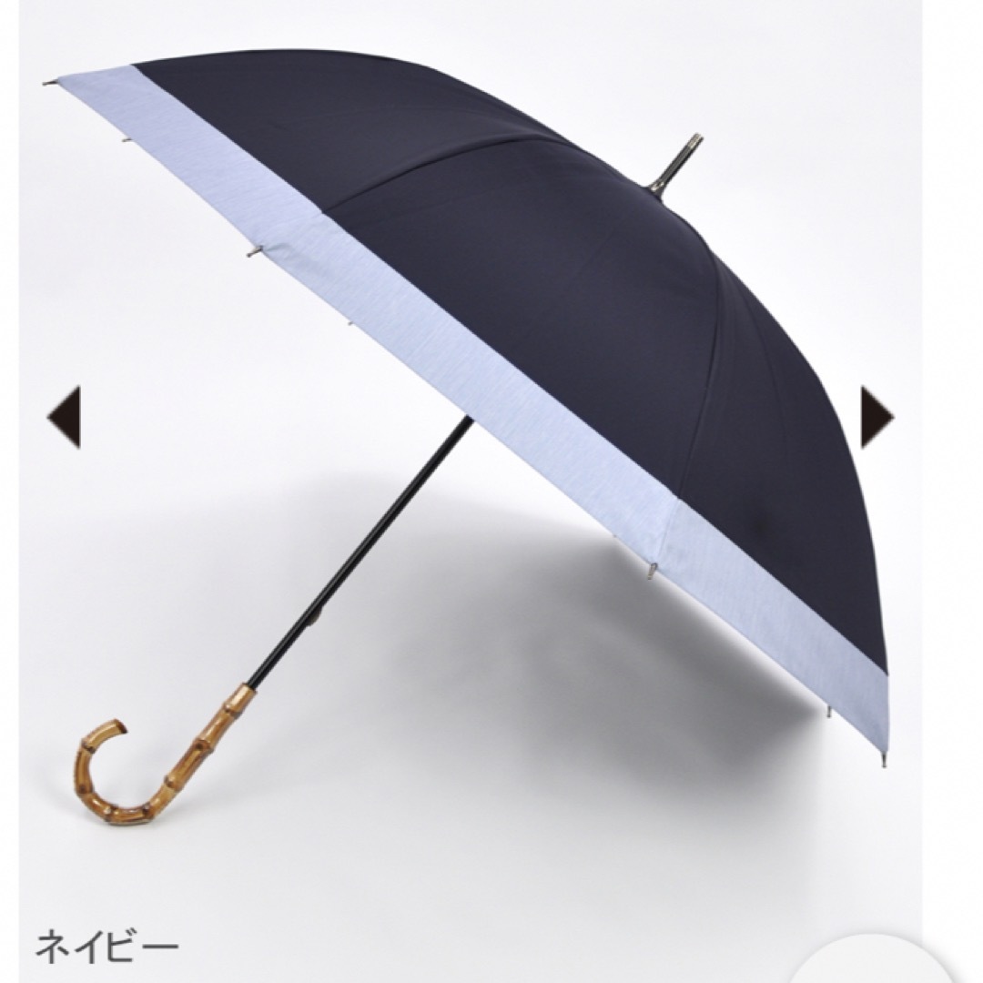 サンバリア100 日傘(長傘Mサイズ コンビ ネイビー、クリア手元)の