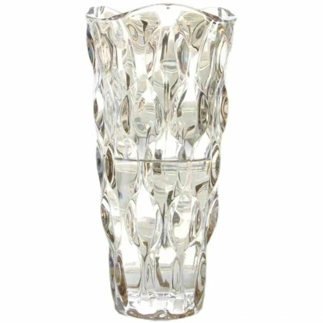 【色: シャンペン色-30cm】ガラス フラワーベース 透明 花瓶 ガラス おし
