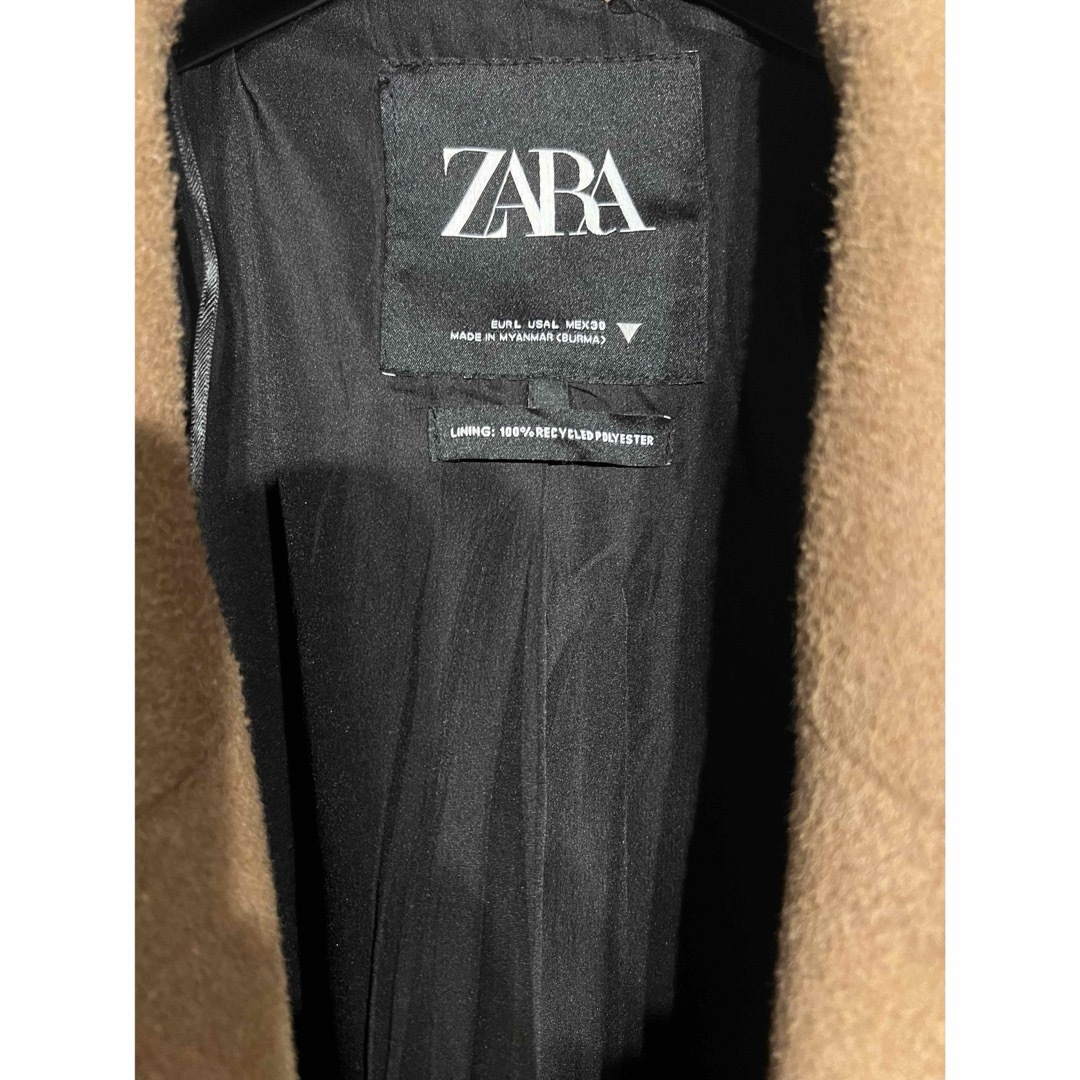 ZARA(ザラ)のZARA ウィメンズ　チェスターコート　L キャメル レディースのジャケット/アウター(ロングコート)の商品写真