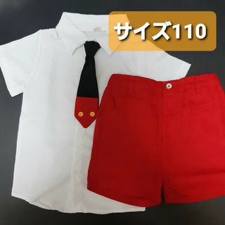 キッズ 子供服 ハロウィン 半袖 ネクタイショーツセット　サイズ110(その他)