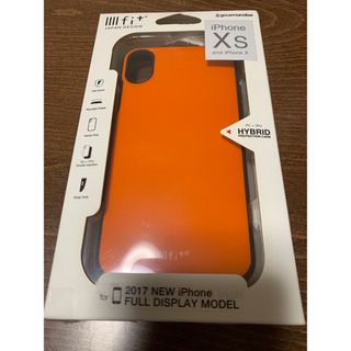 アイフォーン(iPhone)のiPhone XS ケース　llllfit イーフィット　オレンジ(モバイルケース/カバー)