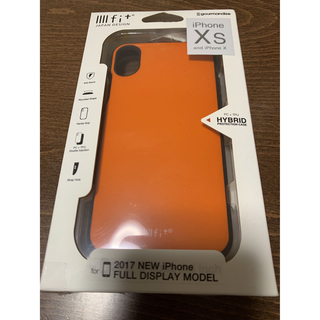 アイフォーン(iPhone)のiPhone XS ケース　llllfit イーフィット　オレンジ(モバイルケース/カバー)