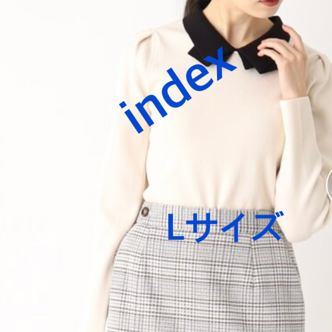 3676 index ワールド ニット アイボリー L 新品未使用