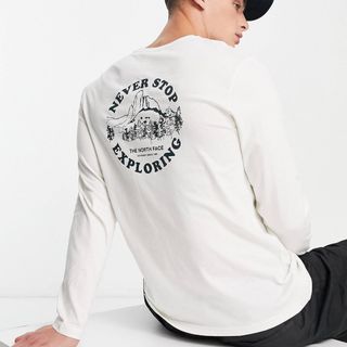 ザノースフェイス(THE NORTH FACE)の【Sサイズ】新品 ノースフェイス サークル  バックプリント ロンT ホワイト(Tシャツ/カットソー(七分/長袖))