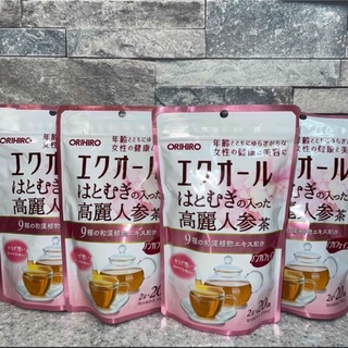 オリヒロ(ORIHIRO)のオリヒロ　エクオール　エクオールはとむぎの入った高麗人参茶　20袋×4(健康茶)