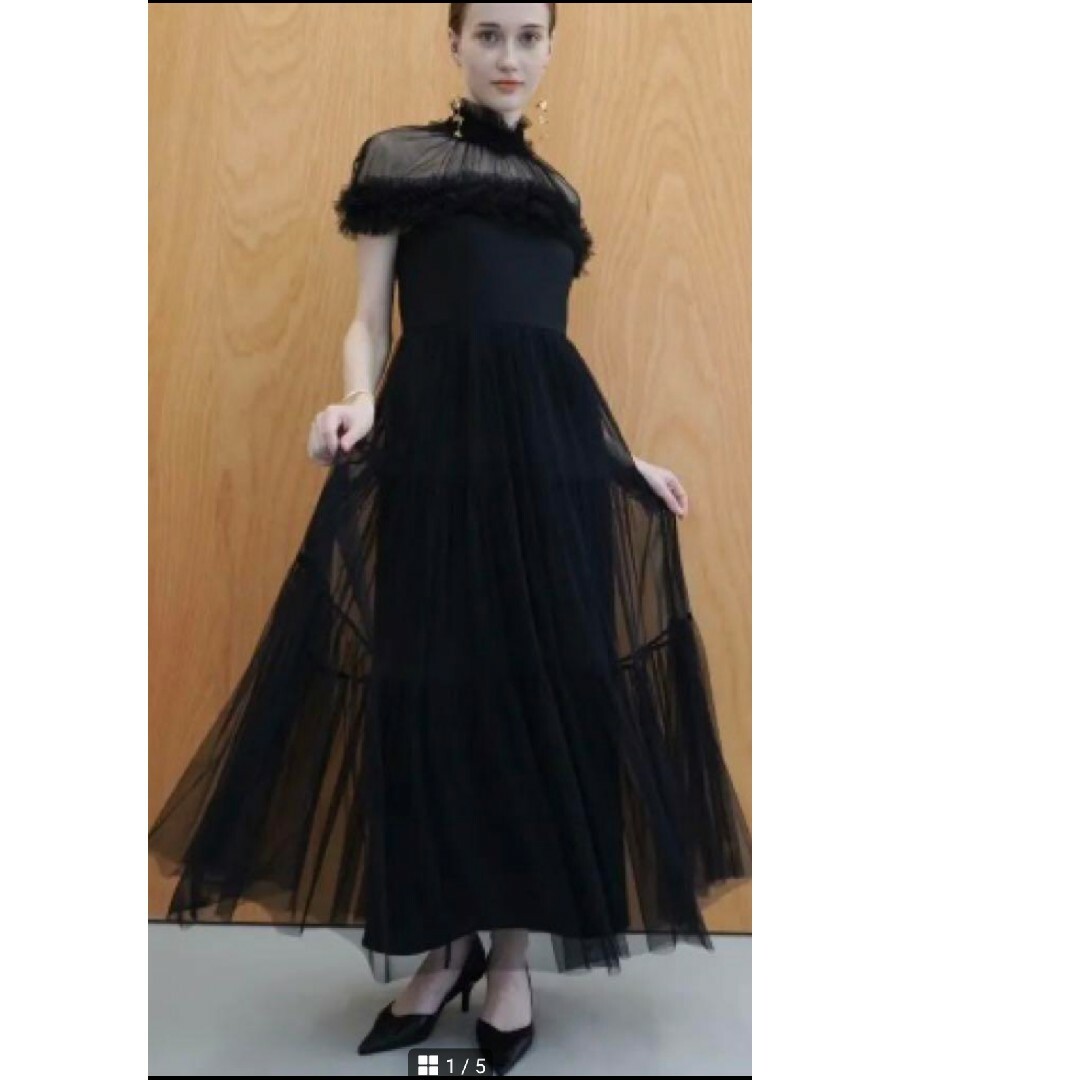 値下げする Acka sheer shoulder dress ワンピース