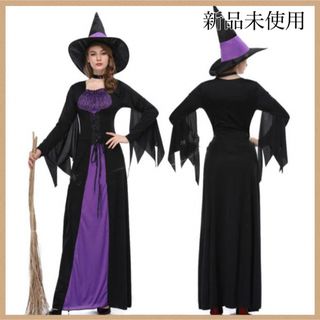 【新品未使用】コスプレ衣装 魔女 ハロウィン 仮装 可愛い おしゃれ 魔法使い(コスプレ)