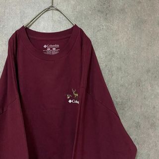 コロンビア(Columbia)の00s コロンビア　ロンT 綿　プリント　メンズXXL 古着　えんじ(Tシャツ/カットソー(七分/長袖))