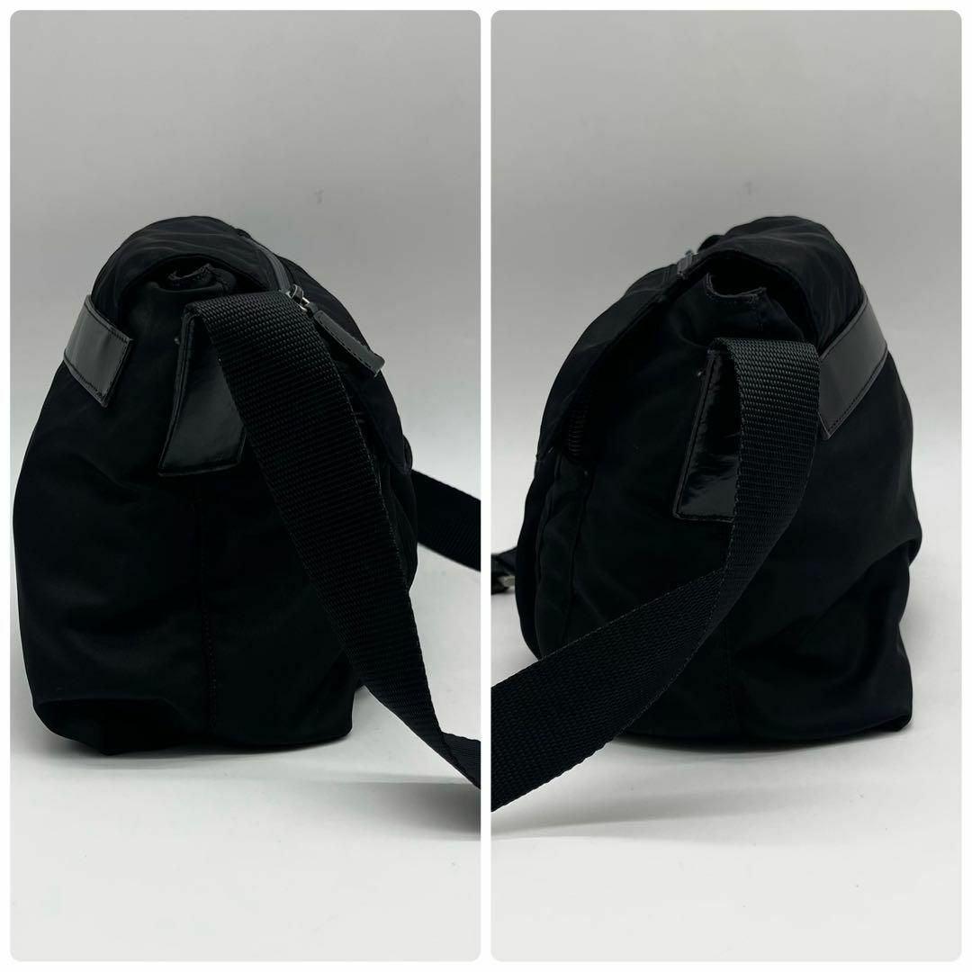 PRADA - 【極美品】プラダ 三角ロゴ ナイロン レザー ブラック