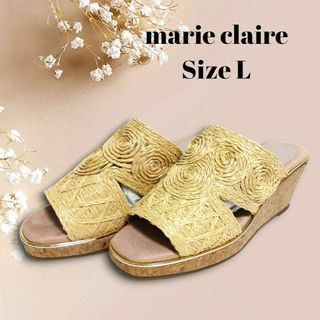 マリクレールビス(marie claire bis)の【新品 送料無料】L 24-24.5cm　マリ クレール 　ウェッジサンダル(サンダル)