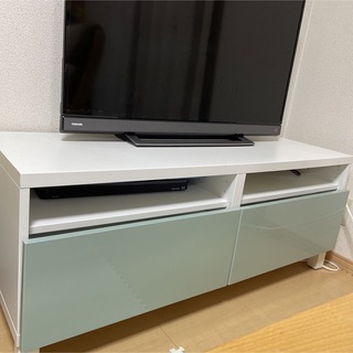 イケア(IKEA)のIKEA テレビボード　テレビ台　ベストー　グレーターコイズ　ブルーグレー(リビング収納)