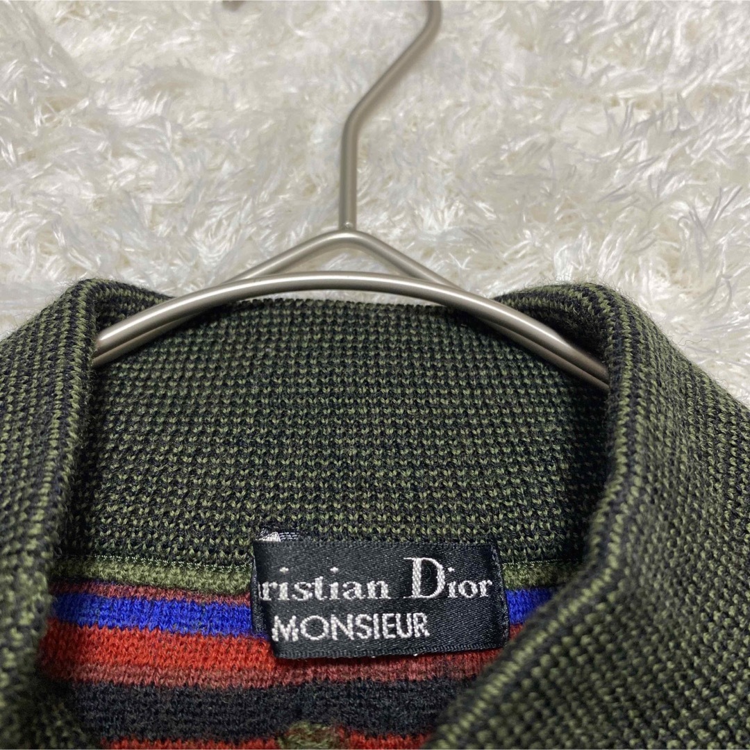 Christian Dior(クリスチャンディオール)の柄ニット　総柄　セーター　Dior ディオール　オシャレ　デザイン　ダークカラー メンズのトップス(ニット/セーター)の商品写真