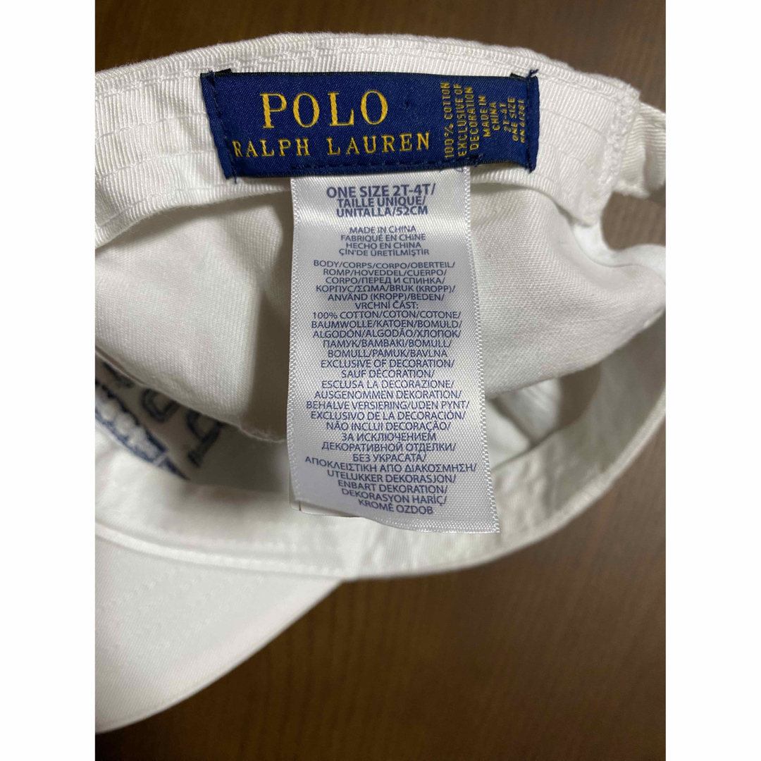 POLO（RALPH LAUREN）(ポロ)のPolo ラルフローレン　キャップ　帽子　子供用　52cm 2歳〜4歳 キッズ/ベビー/マタニティのこども用ファッション小物(帽子)の商品写真