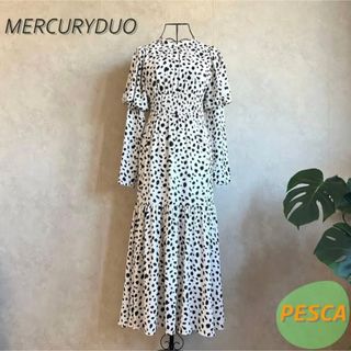 マーキュリーデュオ(MERCURYDUO)の【美品】マーキュリーデュオ　柄ロングワンピース(ロングワンピース/マキシワンピース)