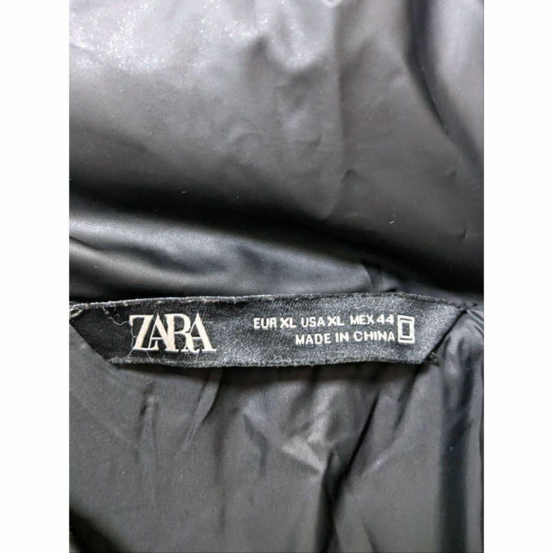 ザラ ZARA ダウンジャケット ブラック 黒色 XL 古着