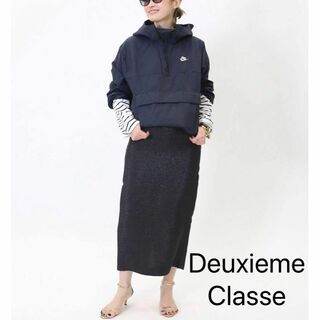 ドゥーズィエムクラス(DEUXIEME CLASSE)の新品　Deuxieme Classe glow スカート 38 ブラック(ロングスカート)