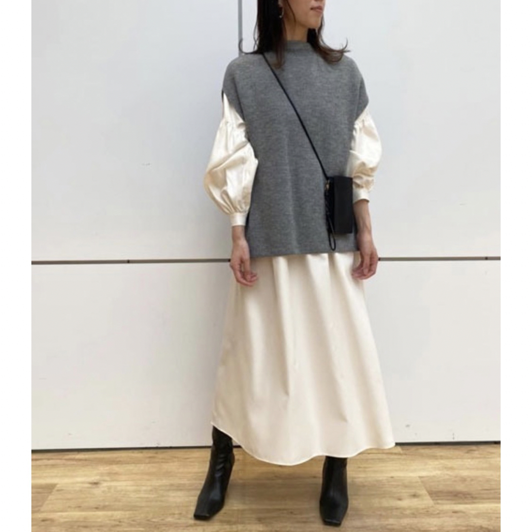 Mila Owen ニットベストレイヤードワンピース ロングワンピース
