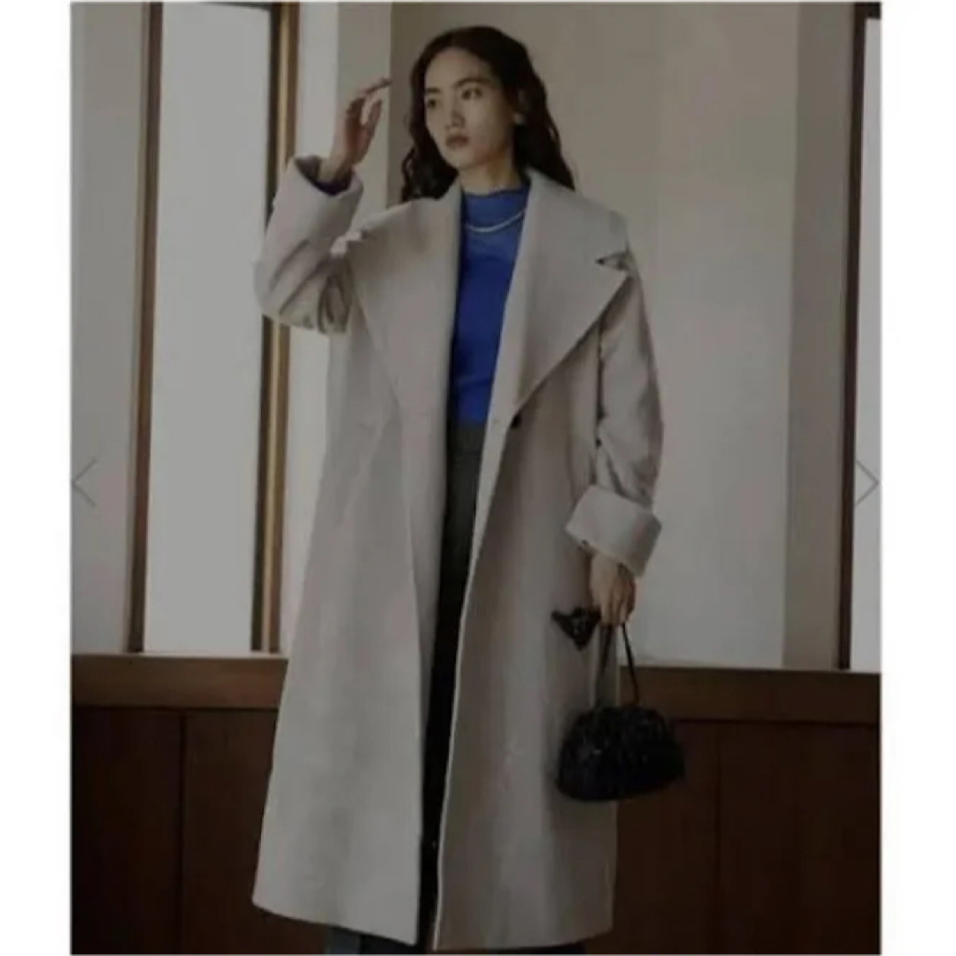 AMERI アメリ　EMBROIDERY BIG COLLAR COAT コート