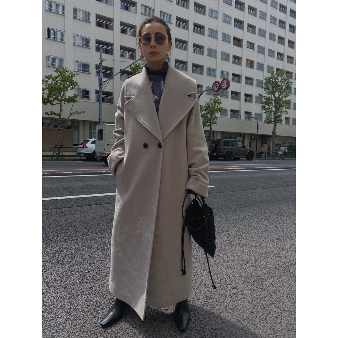 純正ショップ AMERI アメリ EMBROIDERY BIG COLLAR COAT コート | www