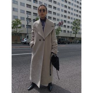 アメリヴィンテージ(Ameri VINTAGE)のAMERI アメリ　EMBROIDERY BIG COLLAR COAT コート(ロングコート)