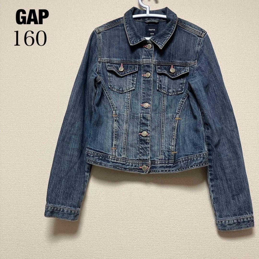 GAP Kids(ギャップキッズ)のGAP kids 160cm デニムジャケット　ヴィンテージ　子供服 キッズ/ベビー/マタニティのキッズ服女の子用(90cm~)(ジャケット/上着)の商品写真