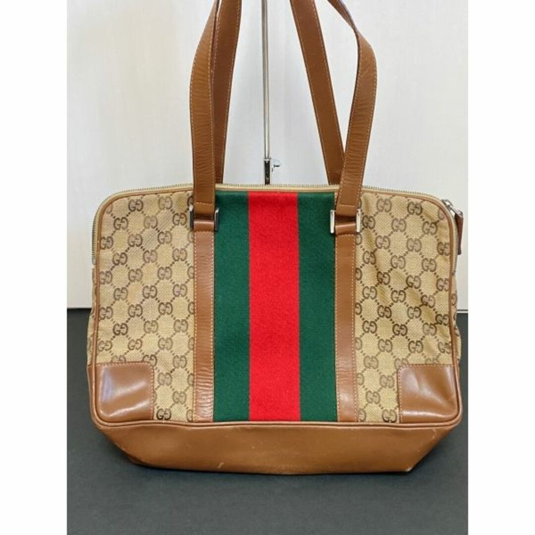 Gucci - グッチ GUCCI シェリーライン トートバッグ ブラウン GG