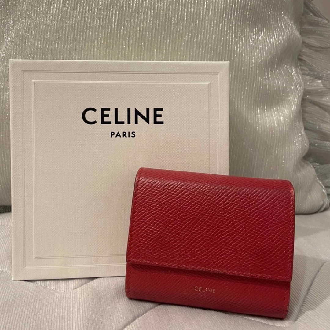 CELINE セリーヌ　財布　スモール トリフォールドウォレットグレインドカーフスキン