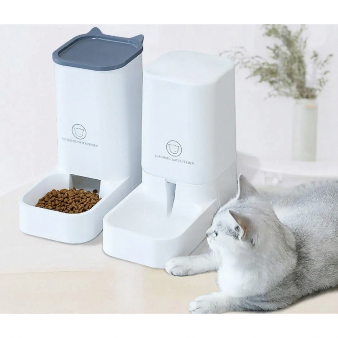 新品未使用★ 自動餌やり機　自動給水器　ペット　猫　犬 その他のペット用品(その他)の商品写真