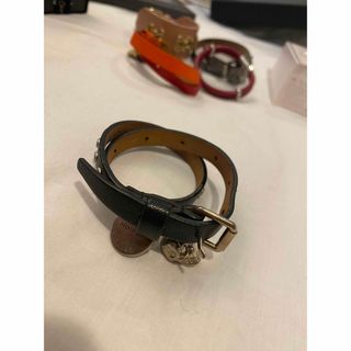 Alexander McQueen ブレスレット ブラック/メタリックブラック