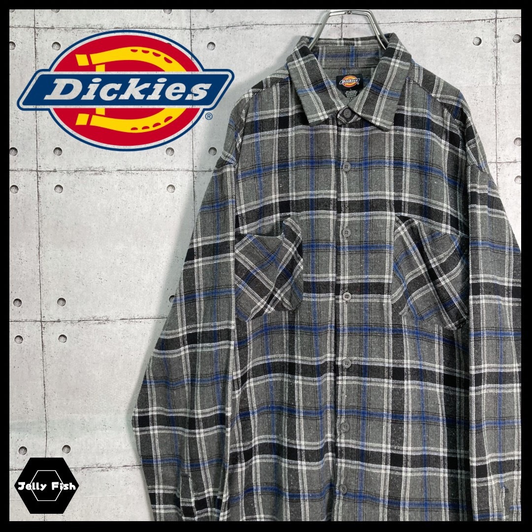 【US】90s Dickies/ディッキーズ オールド コットンネルシャツ