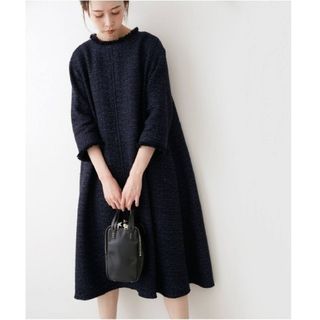 イエナ(IENA)の【美品】IENA ＆NAVY ツィードワンピース38(ひざ丈ワンピース)