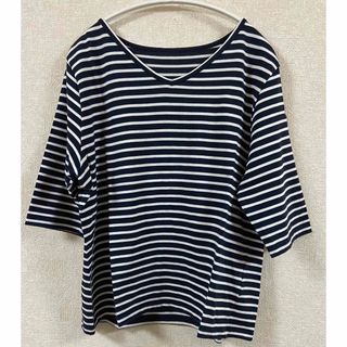 ニジュウサンク(23区)の23区　【中村アンさん着用】ALBINI コットンボーダー2WAY カットソー(Tシャツ(半袖/袖なし))