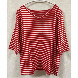 ニジュウサンク(23区)の２３区【中村アンさん着用】ALBINI コットンボーダー2WAY カットソー(Tシャツ(半袖/袖なし))