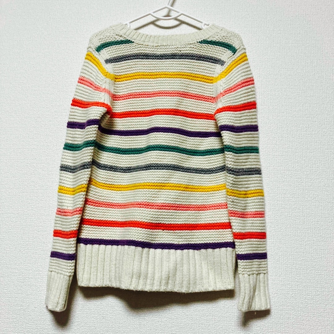 babyGAP(ベビーギャップ)のGAP kids 120cm 子供服　セーター　ボーダー　レインボー　秋冬コーデ キッズ/ベビー/マタニティのキッズ服女の子用(90cm~)(ニット)の商品写真