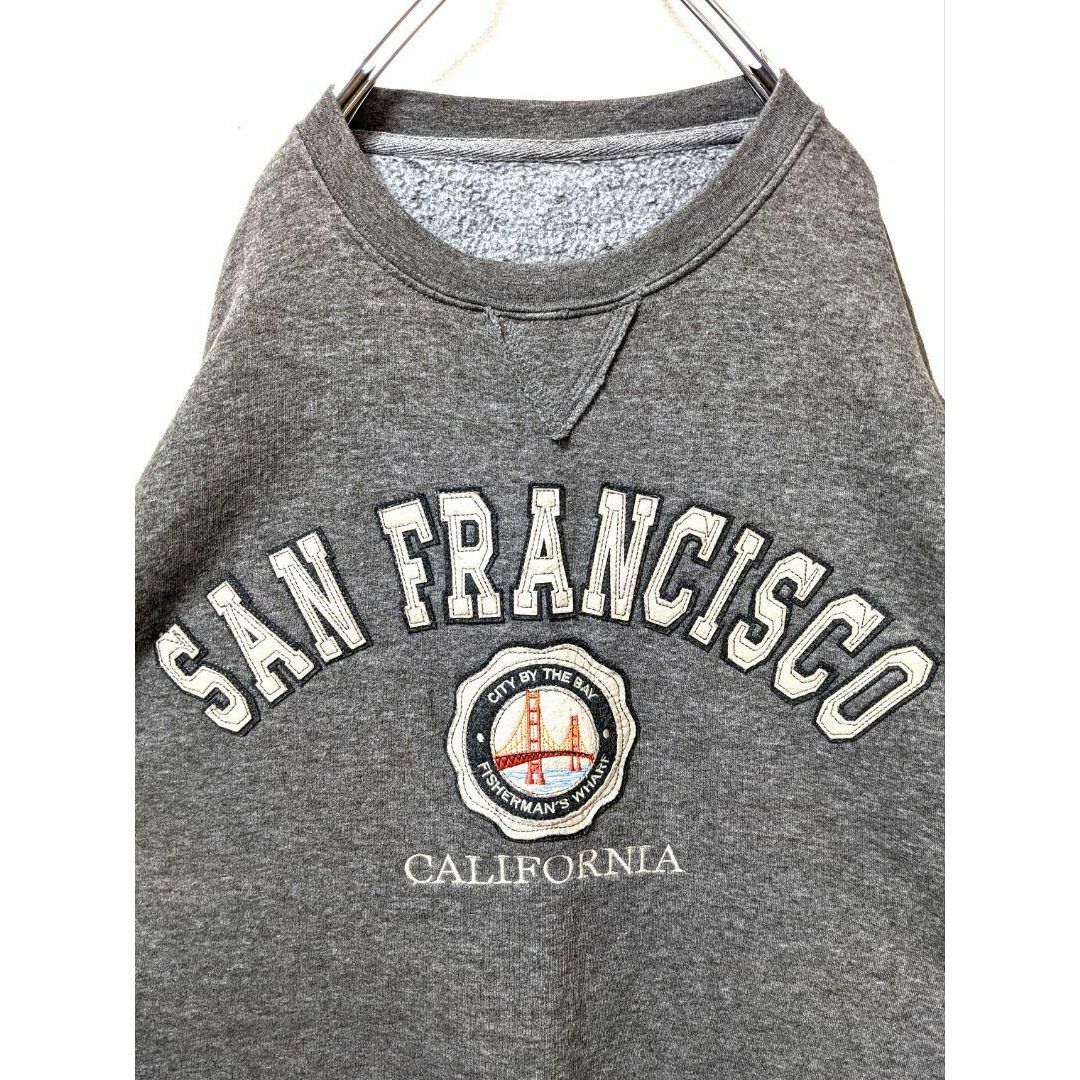 カリフォルニア サンフランシスコ 刺繍 スウェット グレー 灰色 古着の ...