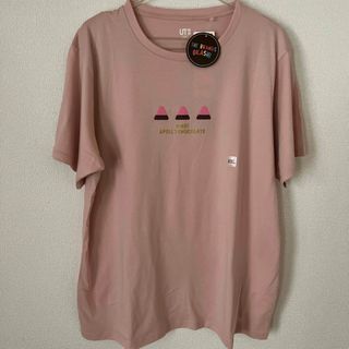 ユニクロ(UNIQLO)の新品タグ付●ユニクロ UT 明治 アポロ コラボ Tシャツ XXL ピンク(Tシャツ(半袖/袖なし))